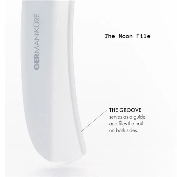 GERMANIKURE -  Four Piece Glass Nail File Set in Light Blue Suede Case - Image 3